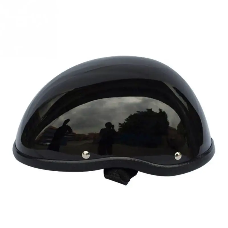 

1PCS 26X20X14 cm Motorcycle Plastic Motocross Capacete Half Helmet for Harley Retro Matte Black Bright