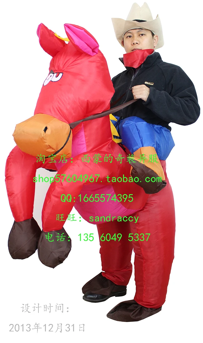 Buy horse rider costume inflatable animals costume