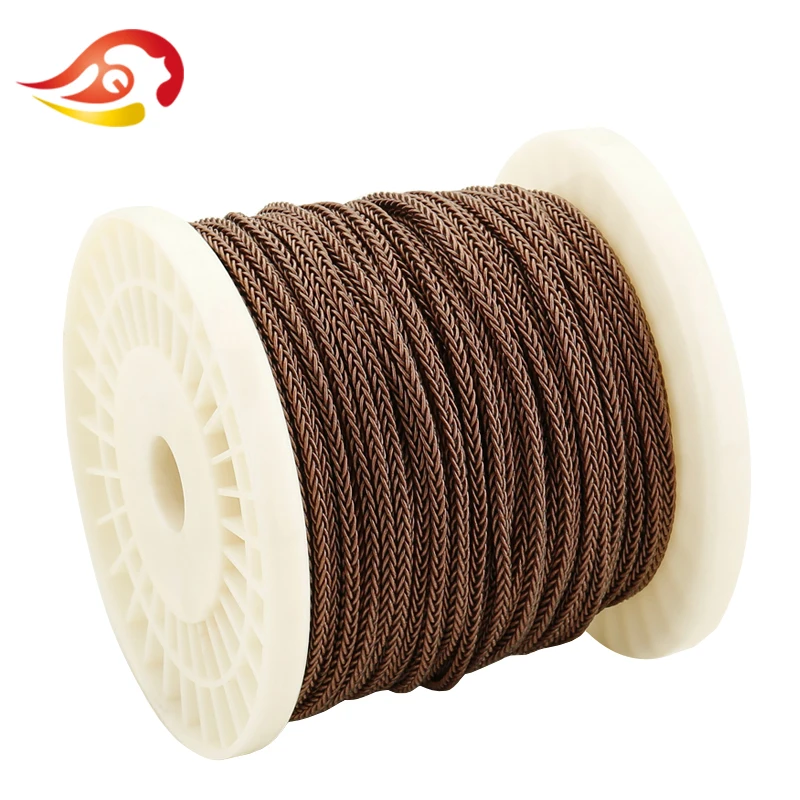 QYFANG 1 2m 8 Core Earphone Upgrade Cable Flexible DIY Detachable Cord HiFi Headphone Soft PVC Wire 8 Drives Bronze Weaving Line