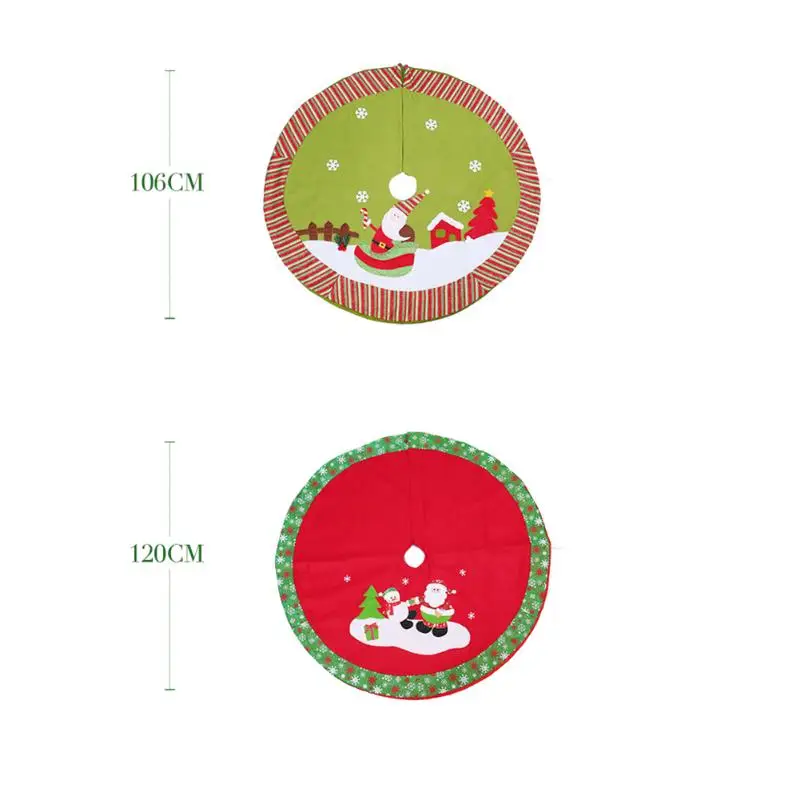 Санта Клаус снеговики, елки юбки отель Специальное предложение сцена украшения для домашнего праздника освещение Ночная Рождественская елка юбка 4 вида