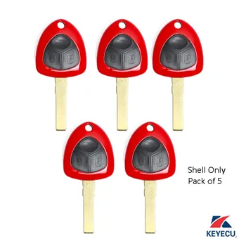 

KEYECU Pack of 5 Replacement Remote Key Shell Case Fob 3 Button for Ferrari 458 Italia 2010-2014,FF,599 GTB,California
