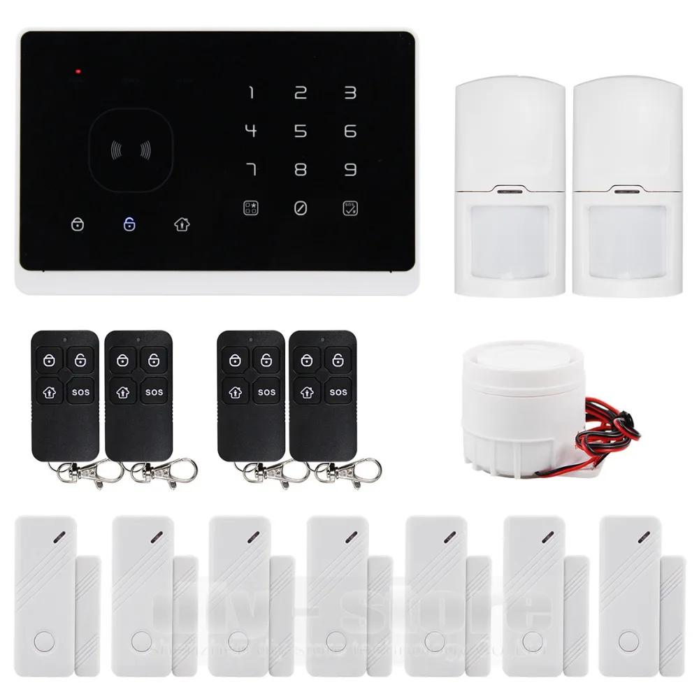 DIYSECUR Wireless&Wired GSM Home Security Burglar Alarm System + IOS