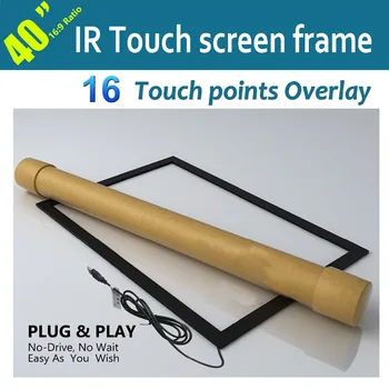 

Free Shipping 40" IR Interactive MultiTouch-screen Frame 16 Touch Point Anti-glare Fast Response Good Accuracy and Sensitivity