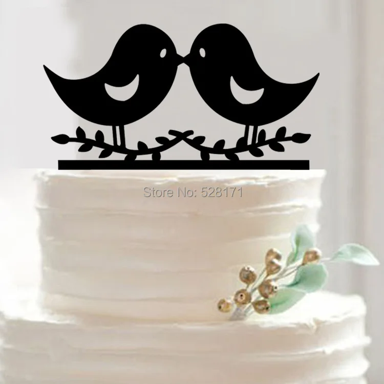 

Free Shipping Acrylic Lover Birds Wedding Cake Topper/ Acrylic Wedding Cake Stand/Wedding Cake Decorating Cake Topper Supplies