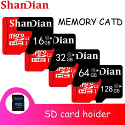 SHANDIAN карта памяти продукт micro sd 128 Гб 64 Гб Золотой карты памяти microsd TF карты 32 ГБ 16 ГБ 8 ГБ
