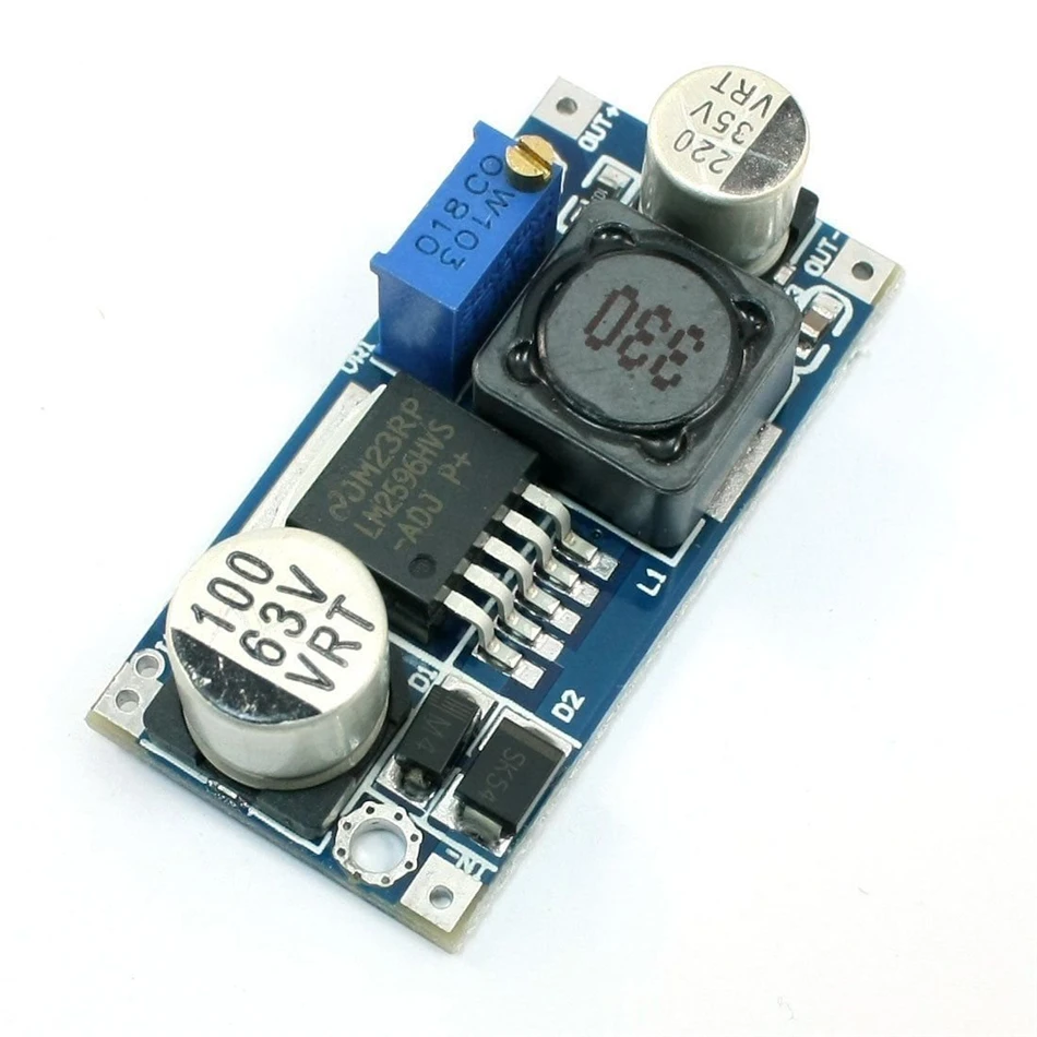 LM2596HVS/LM2596/LM2596S Мощность модуль + светодиодный вольтметр DC Регулируемый понижающий