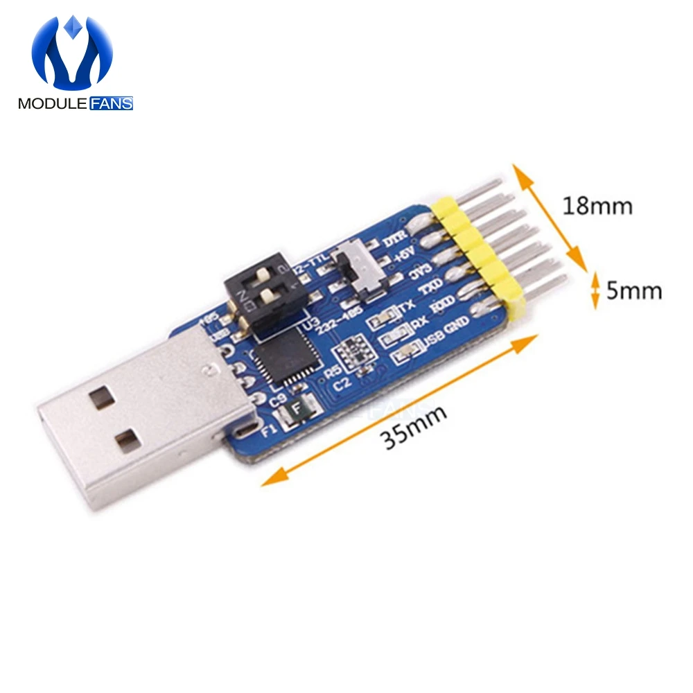 USB CP2102 к TTL RS232 RS485 взаимный преобразователь 6 в 1 преобразовательная плата