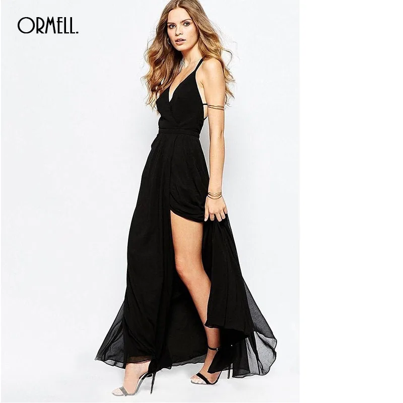 deep v slip dress