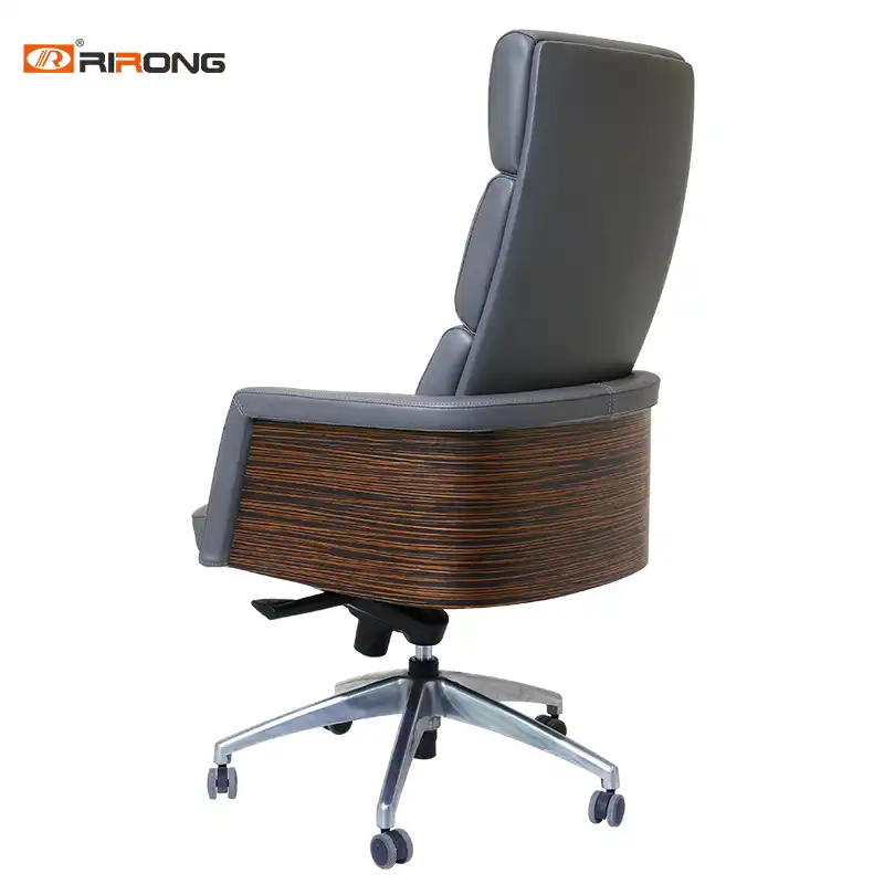Leather With Bend Wood Office Gaming Swivel Liftable Movable