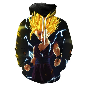 

Anime Hoodies Dragon Ball Z Pocket Hooded Sweatshirts Kid Goku 3D Hoodies Pullovers Men Women Long Sleeve Outerwear New Hoodie