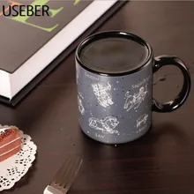 USEBER Ceramic Constellation Change Color Mugs Cool Heat Sensitive Color Changing Mugs Sublimation Coffee Tea Change Color Mug baldr earth mark cup tetris the heat change thermal color mugs