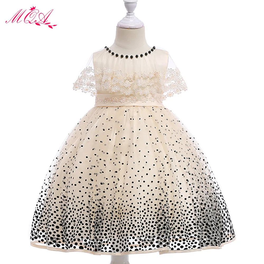 

L5007 Europe and US New Children's Dress Point-point Printed Princess Pengpeng Performance Dress Sleeveless Dress