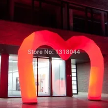 Лидер продаж большой balloons16 цвет led надувные арки в форме сердца вход свадебная АРКА для продажи