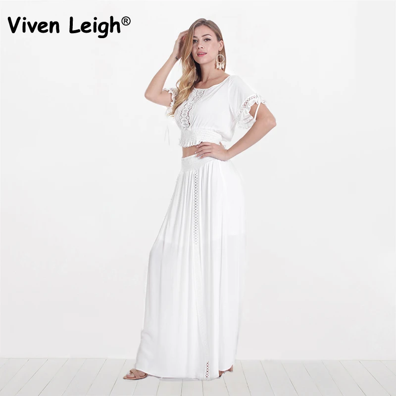 white boho maxi skirt