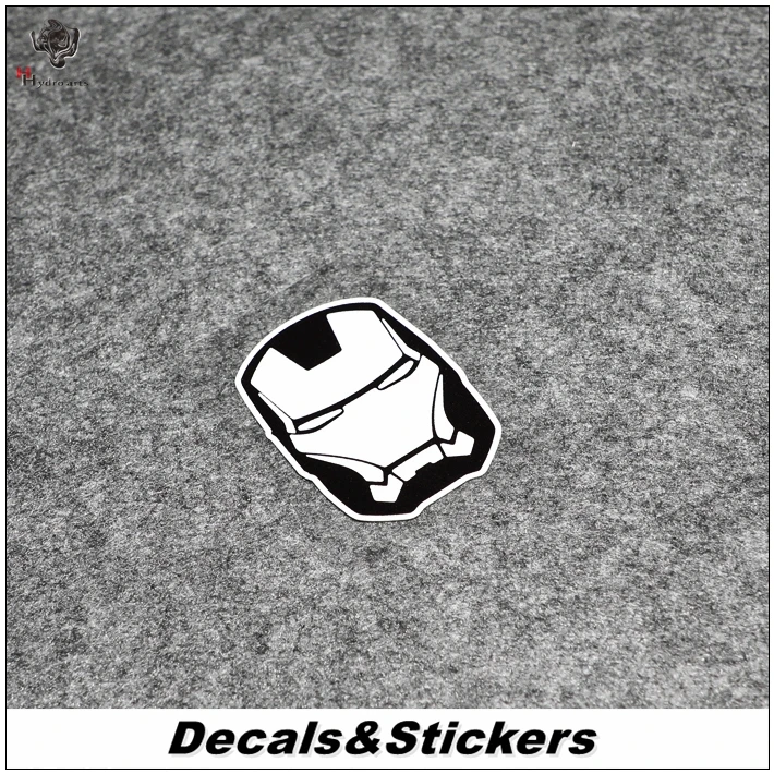 

NO.L109 Iron Man Mask 3M Reflective Modified Stickers Car Glass Helmet Waterproof MOTO GP Decals Racing Motorcycle