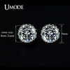 UMODE-boucles d'oreilles en zircone cubique, 2 dents, 8mm, CZ, UE0013 ► Photo 2/6