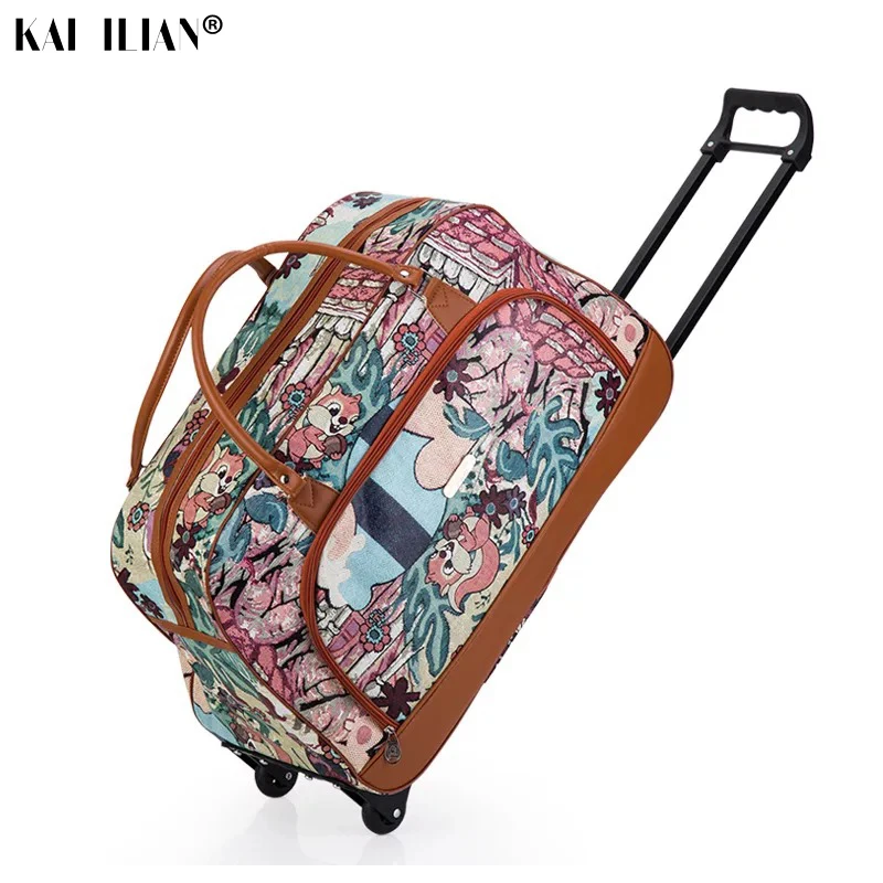 24'' travel bag Trolley suitcase on wheels carry ons rolling luggage