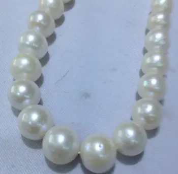 

12-13mm natural freshwater pearl near round semi-finished product beads slightly flawed long14" long14"