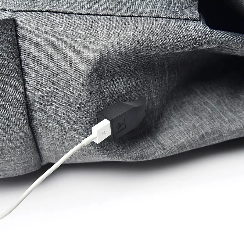 Moda USB carga ordenador portátil Mochila para los hombres y las mujeres Mochila mochilas para niñas Mochila de viaje