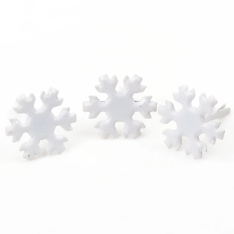 Metal Brads 50PCs 12x14mm White Sonwflake Scrapbooking Embellishment Fastener For shoes Decoration metal brads