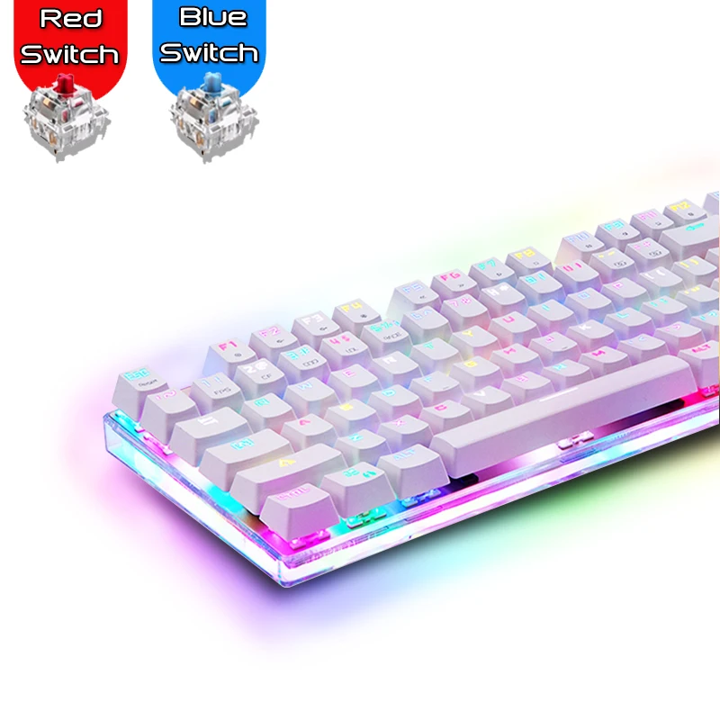 Russian/English Motospeed K87S Gaming mechanical keyboard LED Anti-ghosting 87 keys RGB backlight U