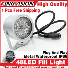 Free shipping 48LEDs Illuminator IR Infrared dome CCTV camera hd Night enhancement Fill light Vision 40M Lamp Securit 850nm 12V