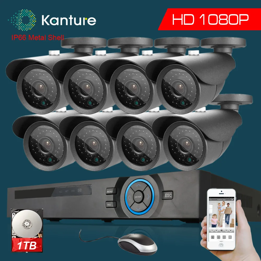 8CH Home CCTV system 2MP 1080P dvr video Surveillance DVR Kit 8xIP66