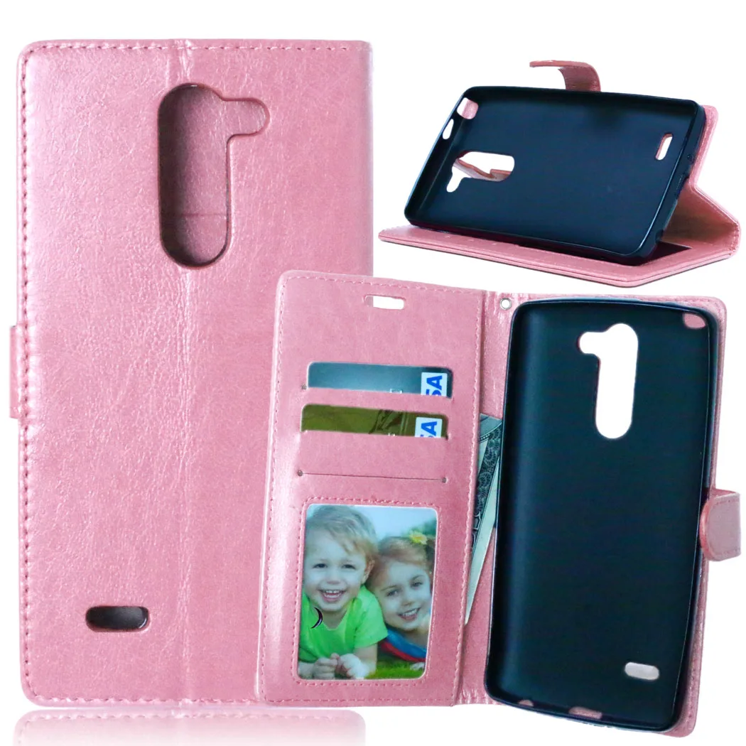 Pink Роскошный чехол из искусственной кожи для LG G3 Stylus D690, чехол для телефона, кошелек, флип, Магнитный чехол s с отделением для карт, чехол-подставка для LG G3 Stylus - Цвет: Pink