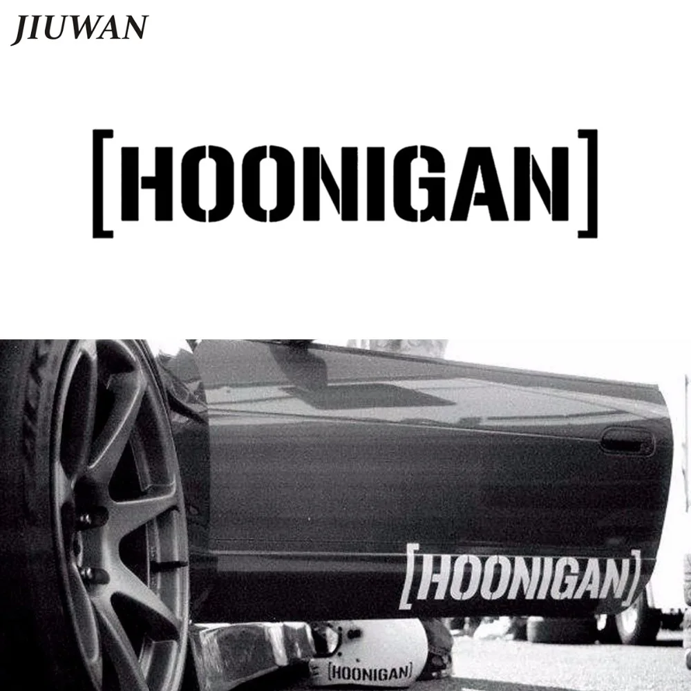 

JIUWAN 25*5.5cm Car Styling HOONIGAN Sticker Ken Block Rally Racing Drift Vinyl JDM Auto Window Cool Fashion Decal Accessories