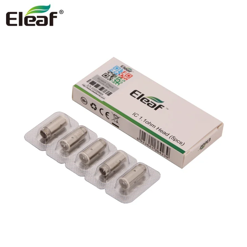 

5pcs/alot 100% Original Eleaf IC Coil 1.1ohm Single Coil Head for iCare VS iCare Mini Kit