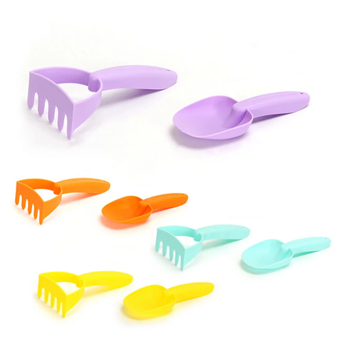 buy 2-In-1 Soft Rubber Sandbeach Toy Set Outdoor Toys For Children Beach Sanding Toy Sand Shovel and Ta