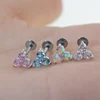 1Pc Clear Gem Zircon Flower Lip Ring Ear Tragus Bar Cartilage Earring Stud Piercing Fashion Jewelry For Sexy Girls ► Photo 3/4