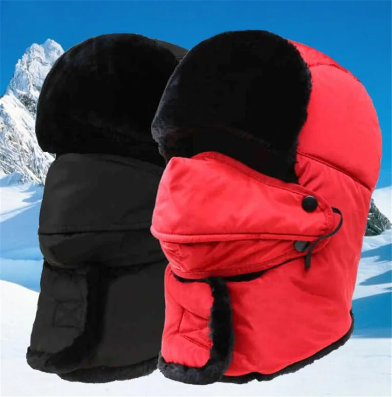 

Balaclava Motorcycle Face Mask Waterproof Winter Moto Face Shield Trapper Trooper Hunting Cap Ushanka Ear Flap Windproof Hat