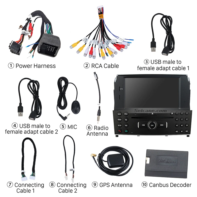 Flash Deal Seicane Android 8.0 car multimedia Player GPS for 2007-2011 Mercedes-Benz C Class W204 C180 C200 C230 C30 support Mirror Link 3