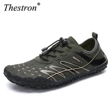 Походная обувь для мужчин быстросохнущая Водонепроницаемая сетчатая пляжная Уличная обувь для плавания на плоской подошве мужские ботинки для похода Спортивная обувь дышащая