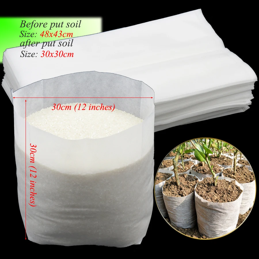 50pcs 48x43cm Nonwoven Fabric Degradable Plant Seedling Tree Shrub