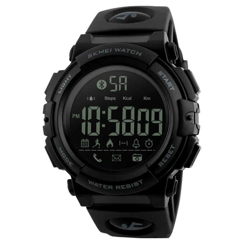 

SKMEI Men's Pedometer Calories Bluetooth Smart Digital Wristwatch Male Waterproof Sports Clock App Remind for IOS Android Watch