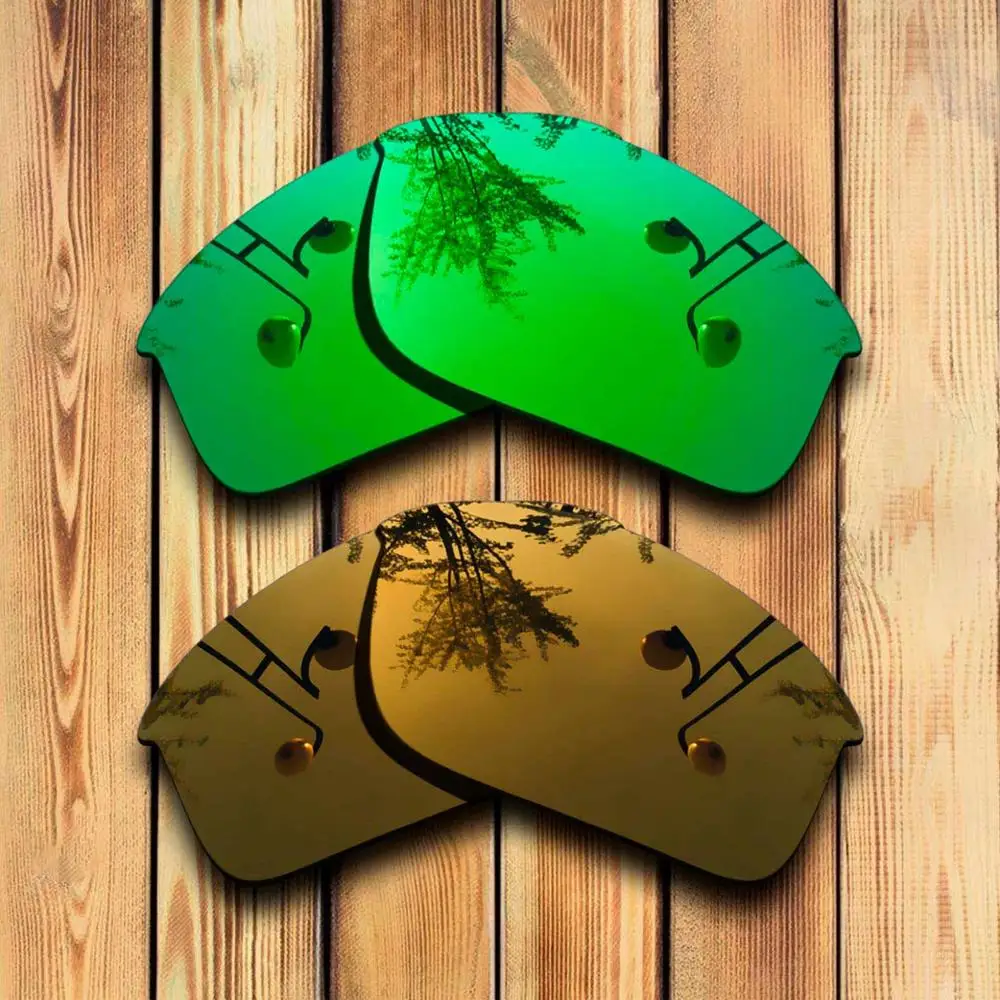 Green -Copper Mirror 2 пары точно вырезанные поляризованные Сменные линзы для бутылки Rocket Sunglass-много цветов - Цвет линз: Green -Copper Mirror