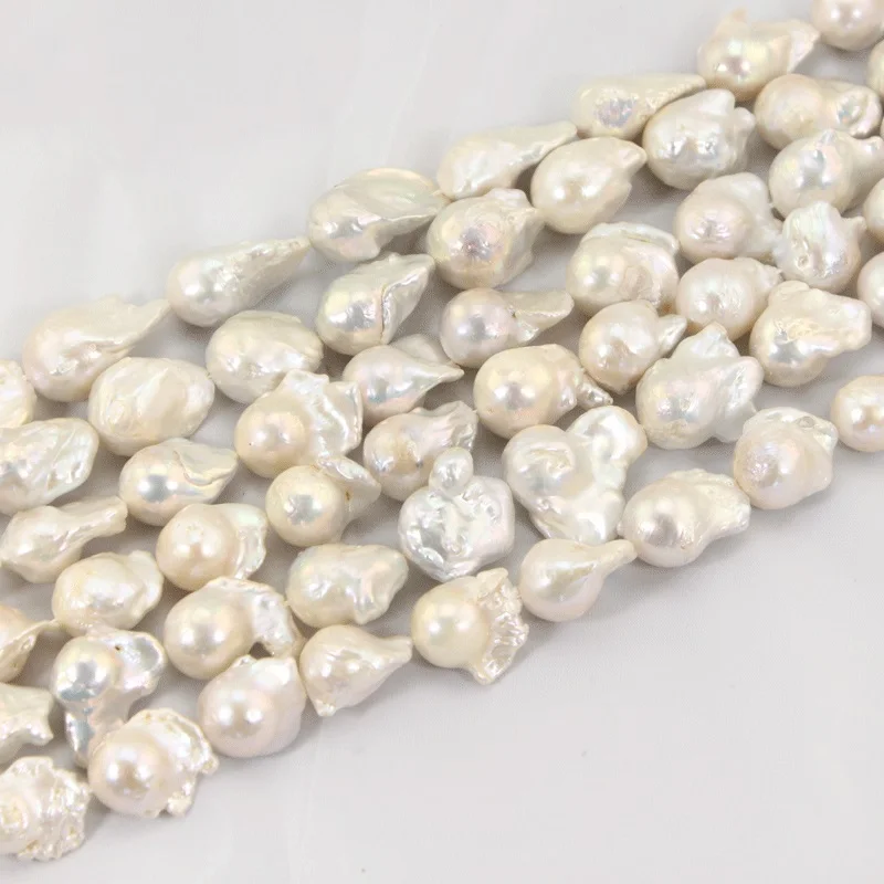 1StrandNaturalFreshwaterPearlStrands1525MMSizeLoosePearlBeadsAAAGoodLuster