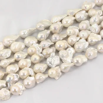 

1 Strand Natural Freshwater Pearl Strands 15-25MM Size Loose Pearl Beads AAA Good Luster Cultured Pearls DIY Beads LPS0002