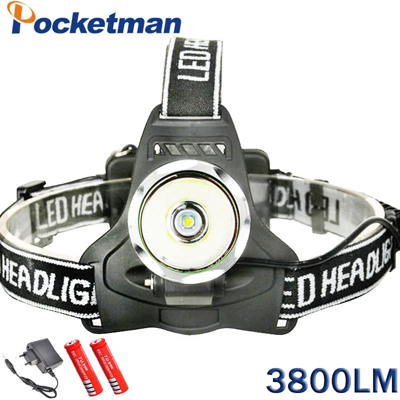 

LED Headlamp 3800LM Front Lamp Headlight CREE T6 LED Head Lamp Torch LED Flashlights Biking Fishing Torch 18650 Battery Charger