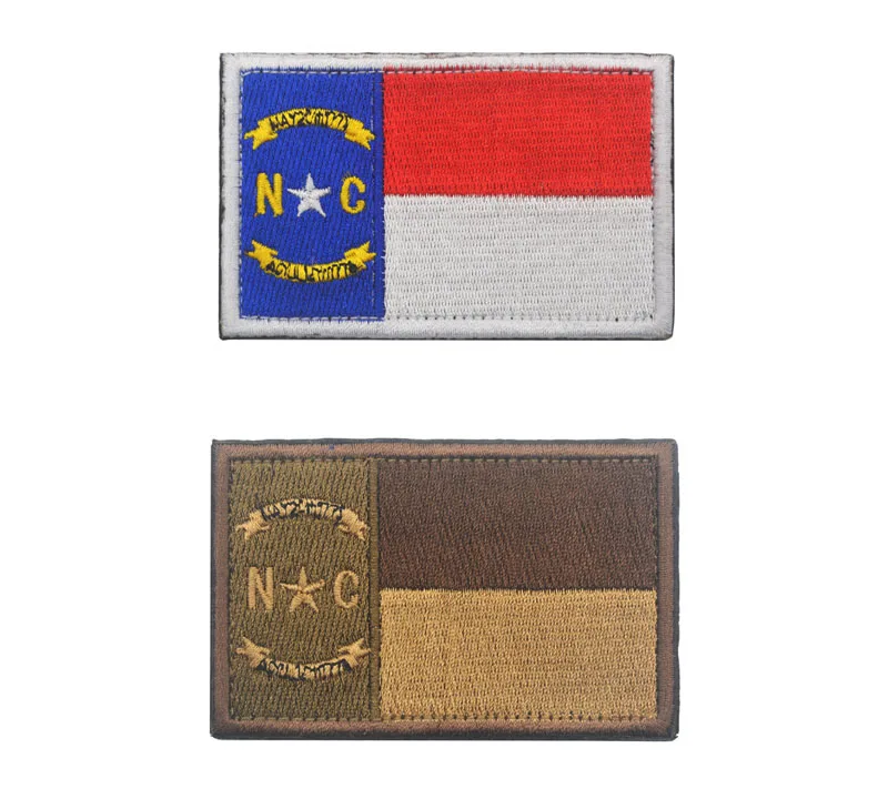 

Embroidered North Carolina USA State Flag Patch military insignia army tactical morale patches molle for hat jacket