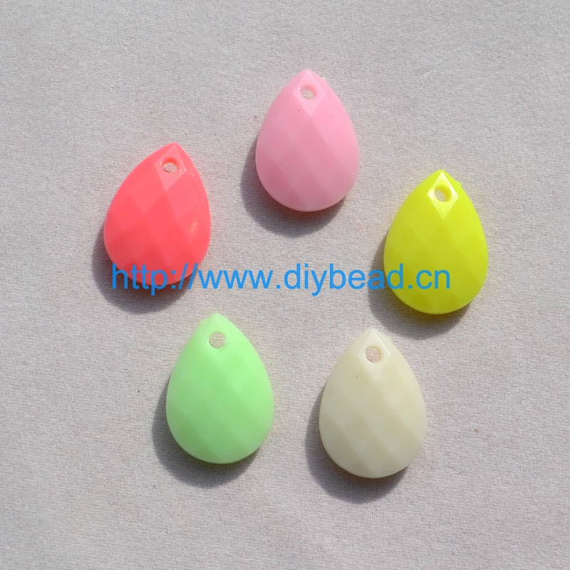 

50pcs DIY Fashion Jewelry Accessory Acrylic Beads Drop Shape Pendants Spring Color Handcraft Department Earring Making Findings