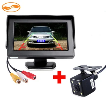 

2In1 Car Parking System Kit 4.3" TFT LCD Color Rearview Display Monitor + Waterproof Reversing Backup Rear View Camera
