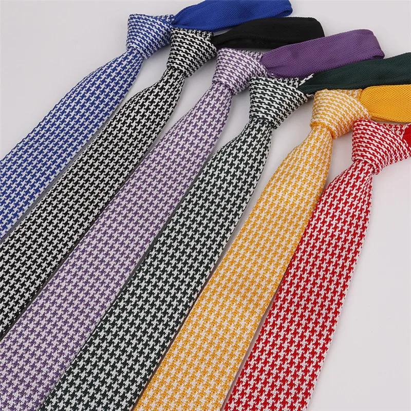 Новые поступления 6 см уникальный плед вязаный галстук для мужчин по заказу тонкий галстук популярные мужские аксессуары Cravatte Per Gli Uomini