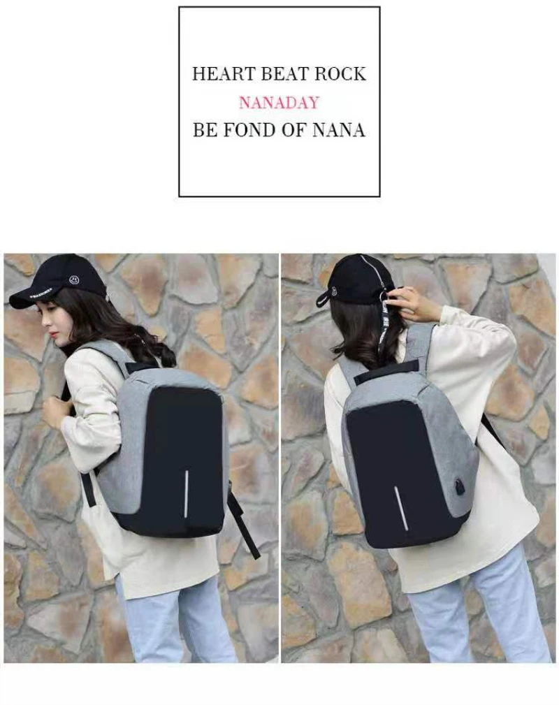 negócios computador saco multi-função estudantes universitários usb recarregável mochila