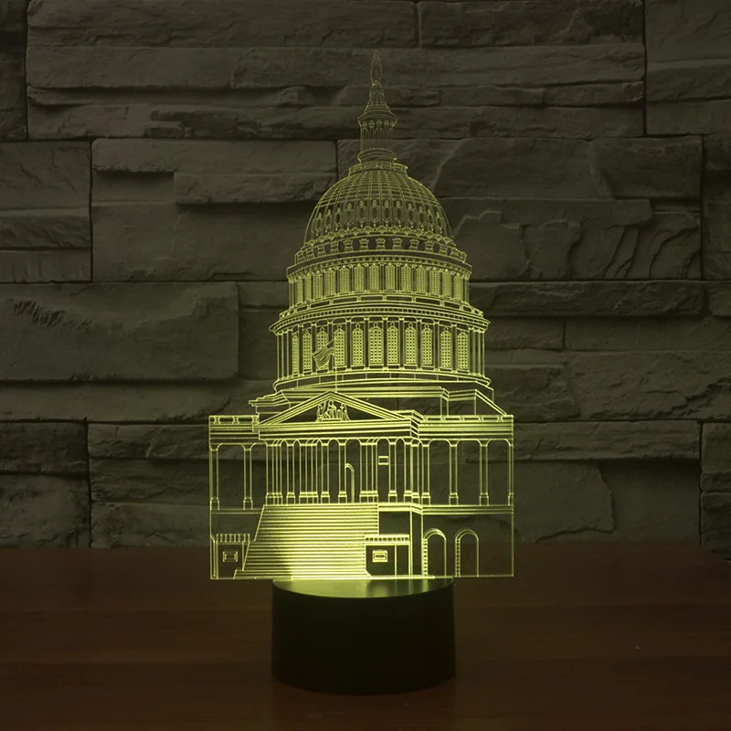 Дом Моделирование 3d иллюзия Лампа настольное украшение дома креативный 3d Светодиодная лампа Usb светодиодный ночник Рождественский подарок детские игрушки