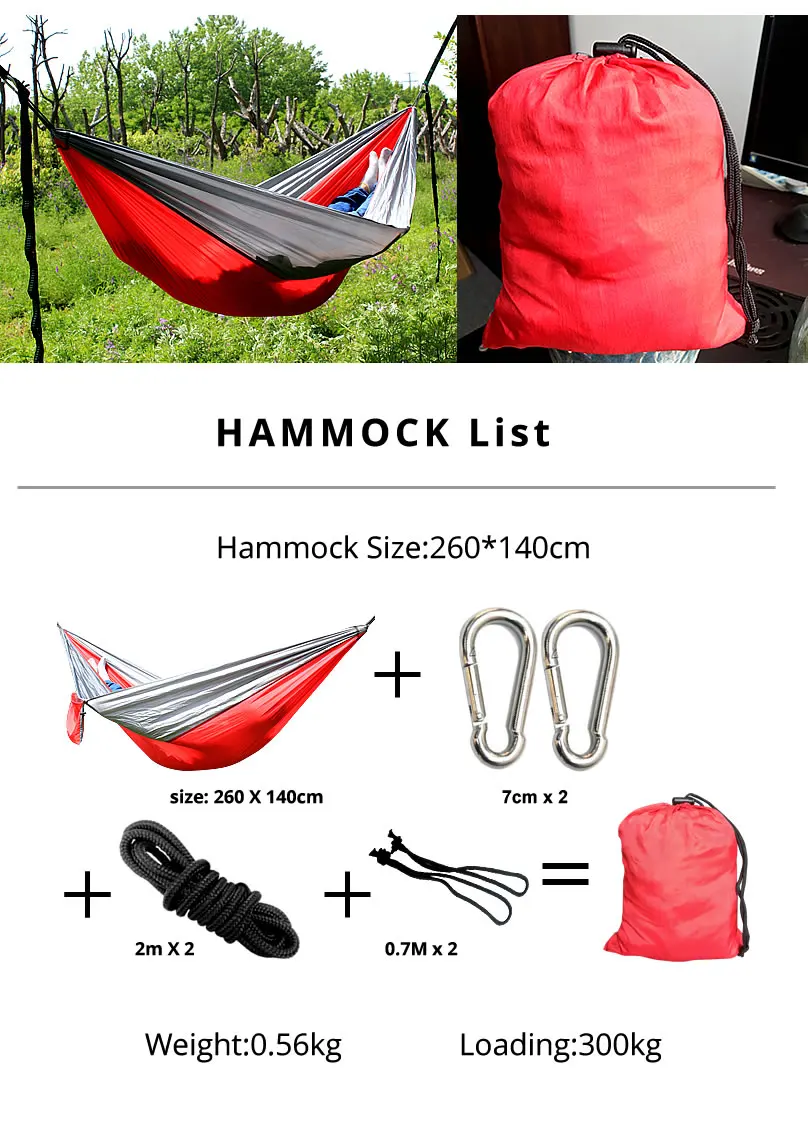 Hammak Single person parachute fabric hammock hamaka hammack army parachute