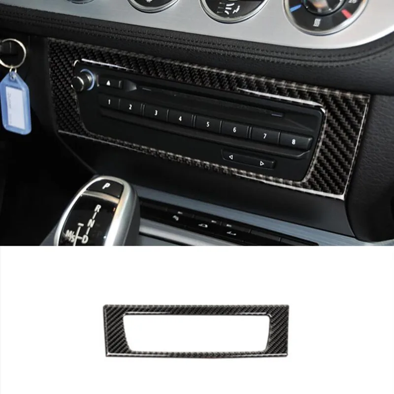 Carbon Fiber Center Console CD Frame Decoration Cover Trim For BMW Z4