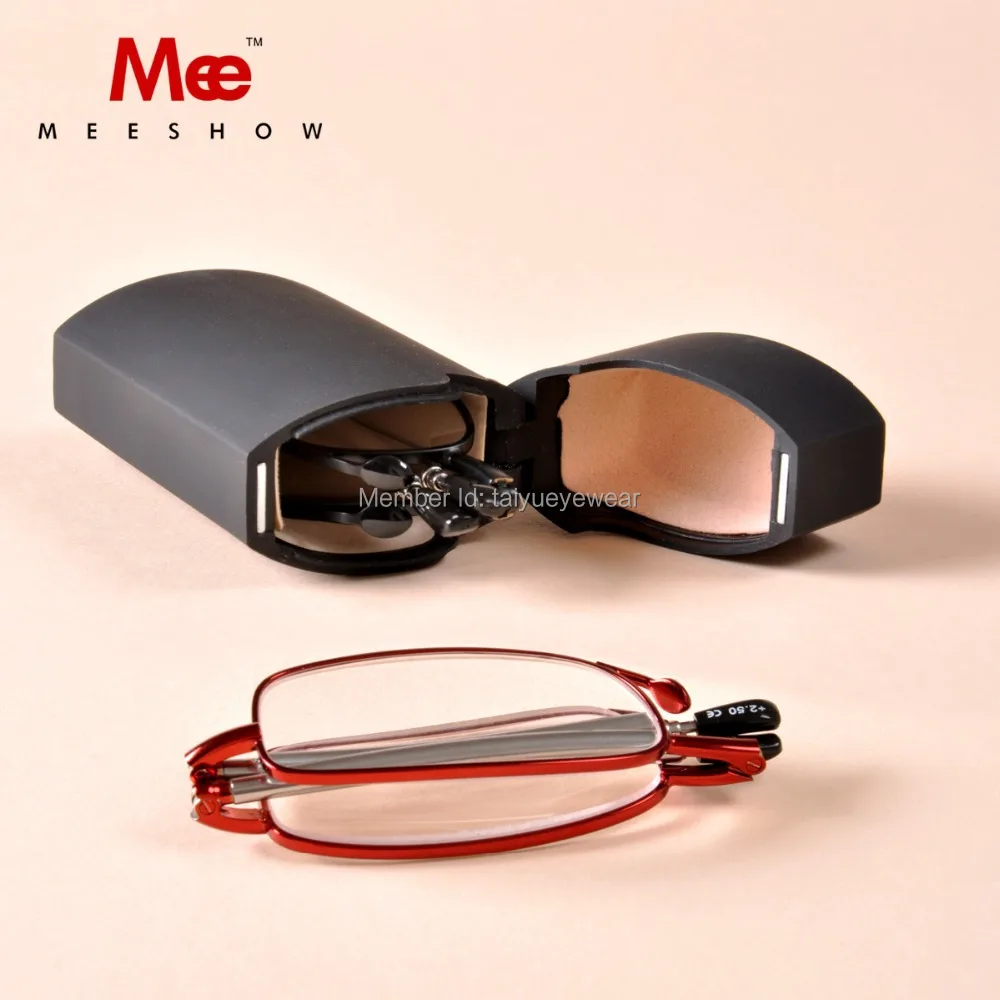MEESHOW очки для чтения Карманный считыватель складной светильник очки для чтения с Чехол